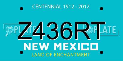 Z436RT New Mexico License Plate