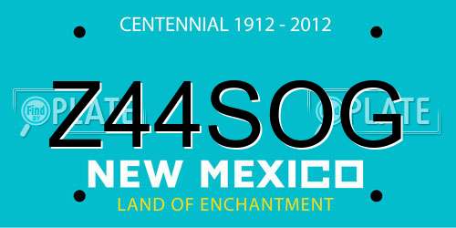 Z44SOG New Mexico License Plate