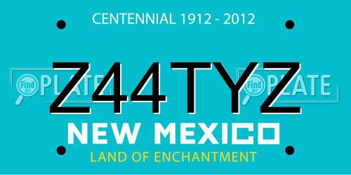 Z44TYZ New Mexico License Plate