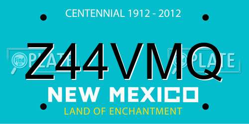 Z44VMQ New Mexico License Plate