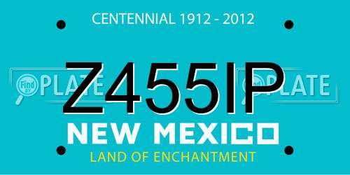 Z455IP New Mexico License Plate