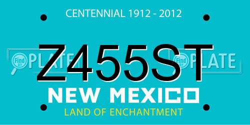 Z455ST New Mexico License Plate