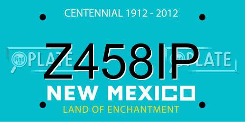 Z458IP New Mexico License Plate