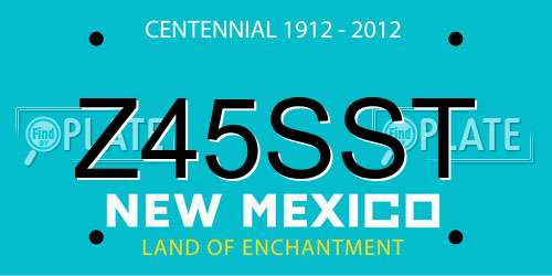 Z45SST New Mexico License Plate