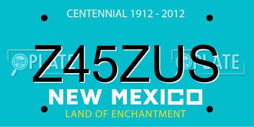 Z45ZUS New Mexico License Plate