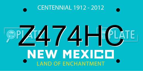 Z474HC New Mexico License Plate