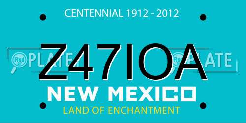Z47IOA New Mexico License Plate