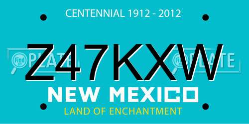 Z47KXW New Mexico License Plate
