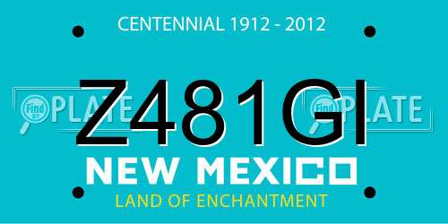 Z481GI New Mexico License Plate