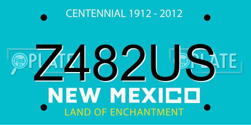 Z482US New Mexico License Plate