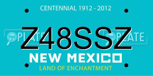 Z48SSZ New Mexico License Plate