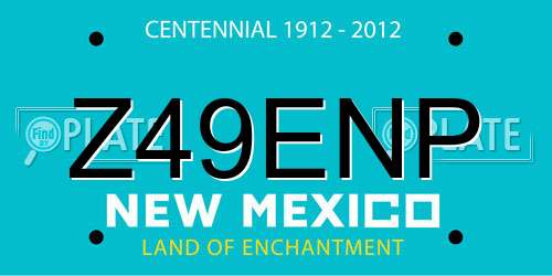 Z49ENP New Mexico License Plate