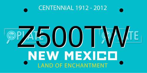 Z500TW New Mexico License Plate