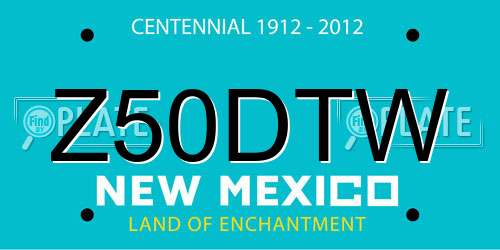 Z50DTW New Mexico License Plate