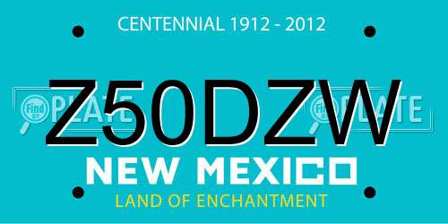 Z50DZW New Mexico License Plate