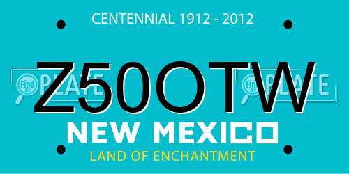 Z50OTW New Mexico License Plate