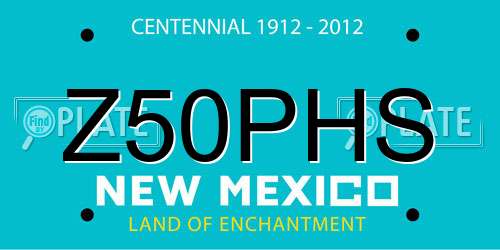 Z50PHS New Mexico License Plate