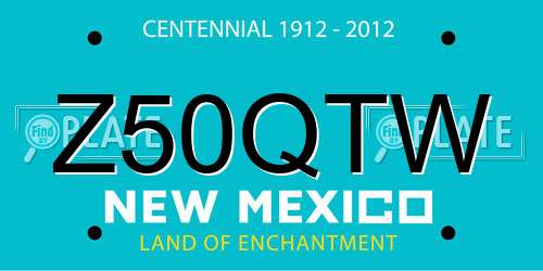 Z50QTW New Mexico License Plate