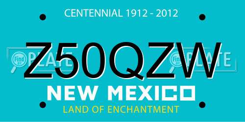 Z50QZW New Mexico License Plate