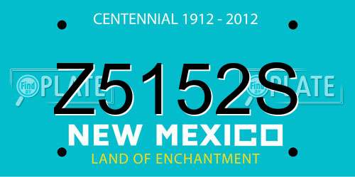 Z5152S New Mexico License Plate