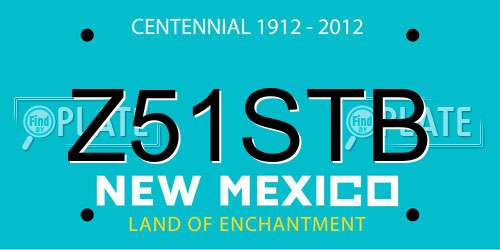 Z51STB New Mexico License Plate