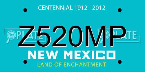 Z520MP New Mexico License Plate