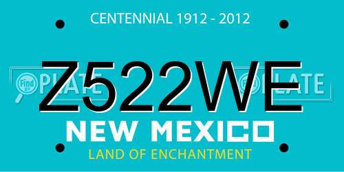 Z522WE New Mexico License Plate