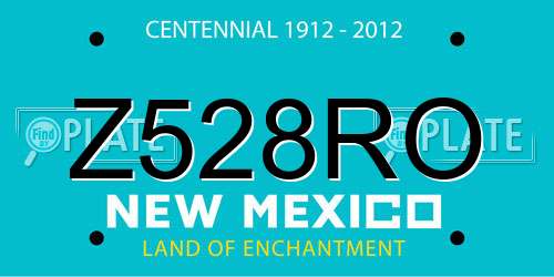 Z528RO New Mexico License Plate