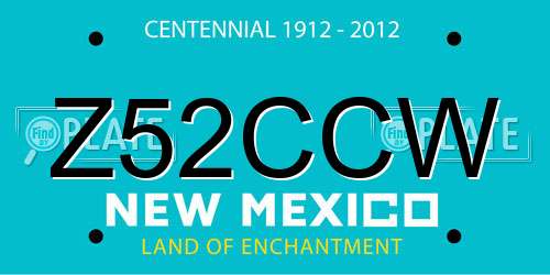 Z52CCW New Mexico License Plate