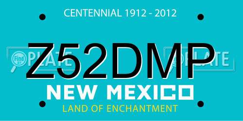 Z52DMP New Mexico License Plate