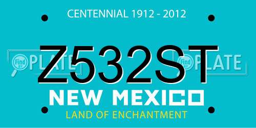 Z532ST New Mexico License Plate