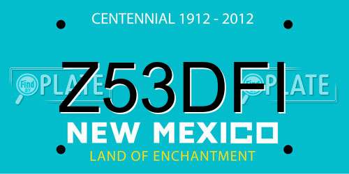 Z53DFI New Mexico License Plate