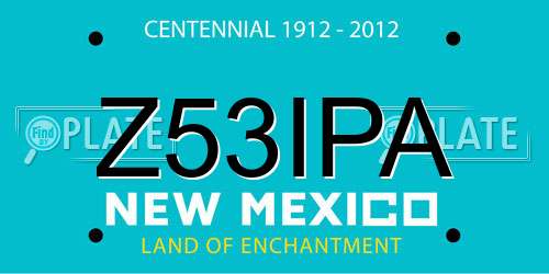 Z53IPA New Mexico License Plate
