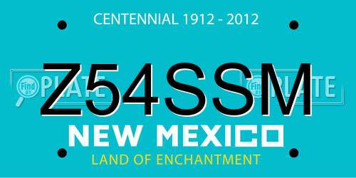 Z54SSM New Mexico License Plate
