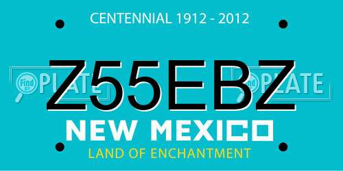 Z55EBZ New Mexico License Plate