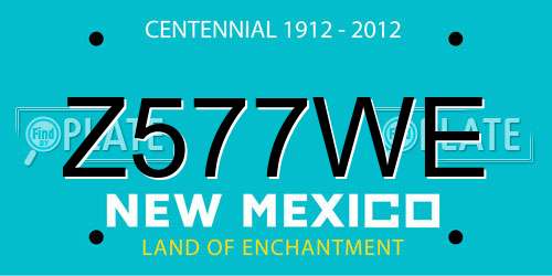 Z577WE New Mexico License Plate