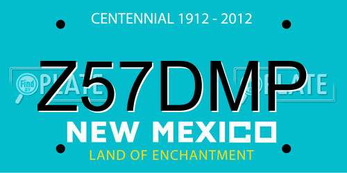 Z57DMP New Mexico License Plate