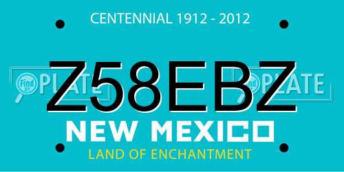 Z58EBZ New Mexico License Plate