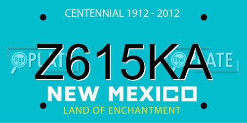 Z615KA New Mexico License Plate