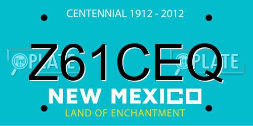Z61CEQ New Mexico License Plate