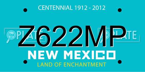 Z622MP New Mexico License Plate