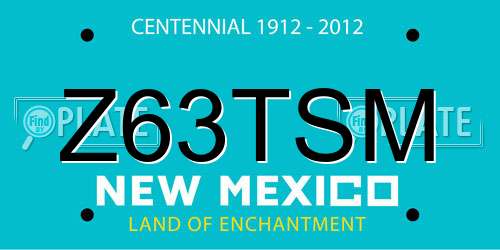 Z63TSM New Mexico License Plate
