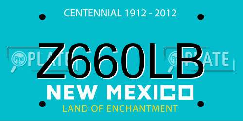 Z660LB New Mexico License Plate