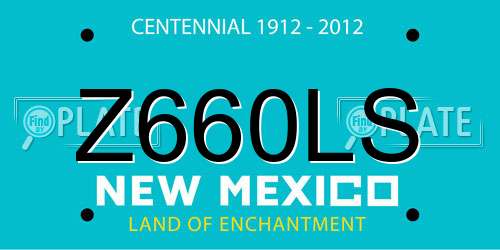 Z660LS New Mexico License Plate