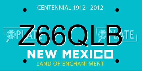 Z66QLB New Mexico License Plate