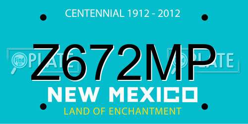 Z672MP New Mexico License Plate