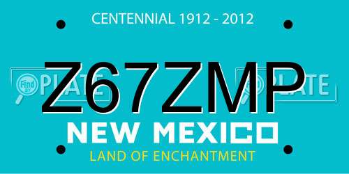 Z67ZMP New Mexico License Plate