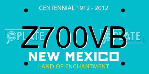 Z700VB New Mexico License Plate