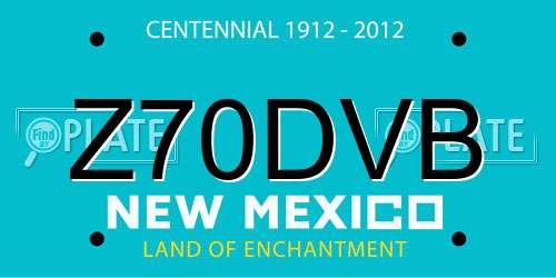Z70DVB New Mexico License Plate