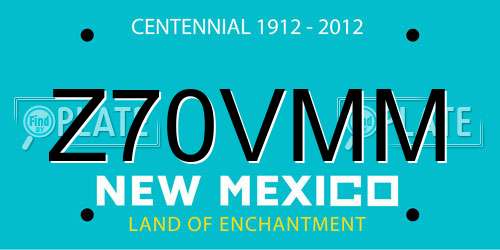 Z70VMM New Mexico License Plate